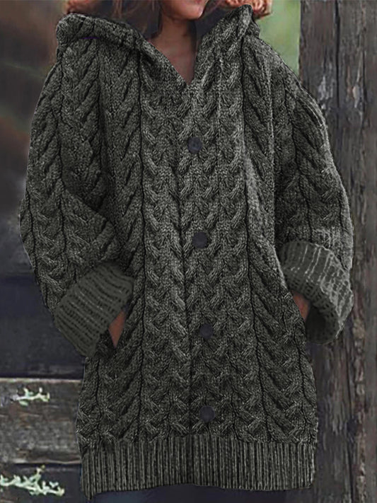 Women's Super Soft Honeycomb Aran Crew Neck Sweater elevenforest