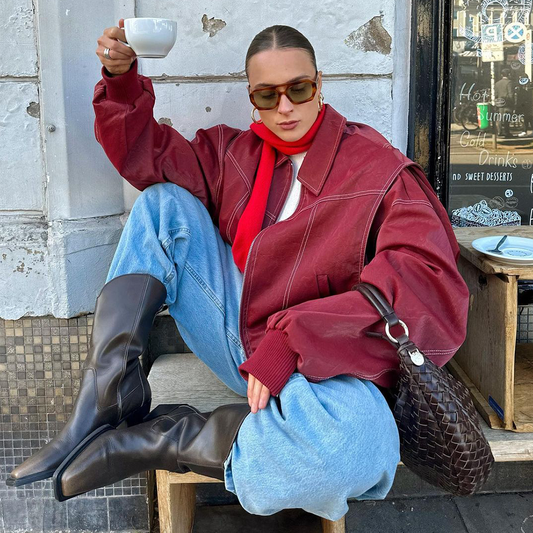 JO | Oversized turtleneck jacket for women