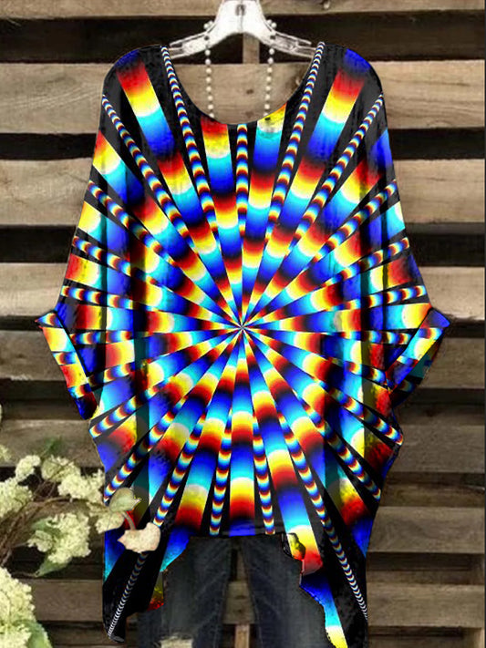 Women's Psychedelic Print Design Top