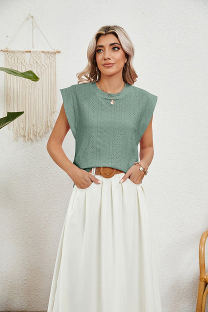 JO | Gilet d'été T-shirt à manches courtes creuses