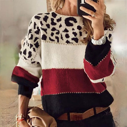 JO | Elegant sweater with leopard print