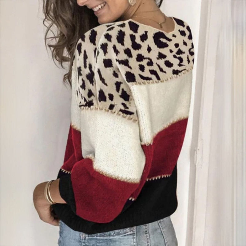 JO | Elegant sweater with leopard print