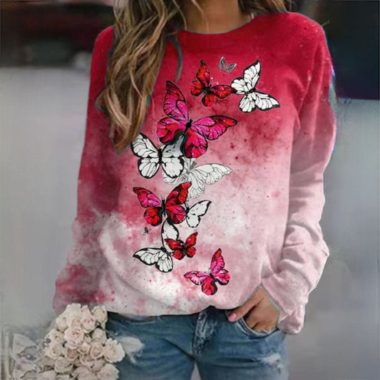 JO | Elegant butterfly red sweater
