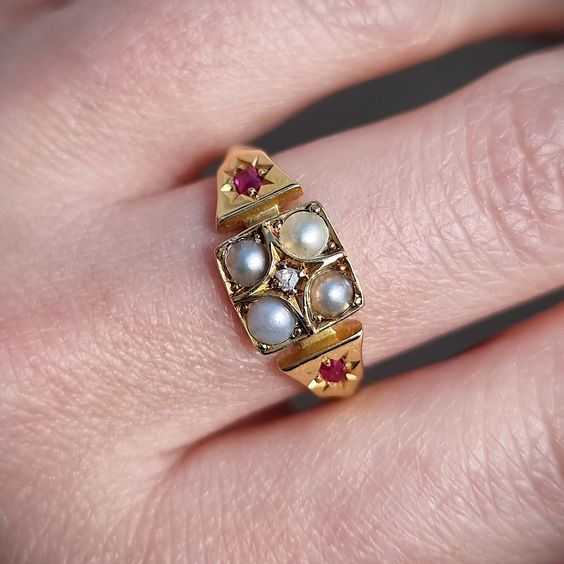 Delicate Artisan Pearl Ring