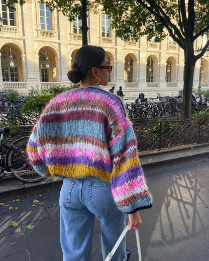 JO | Striped open sweater