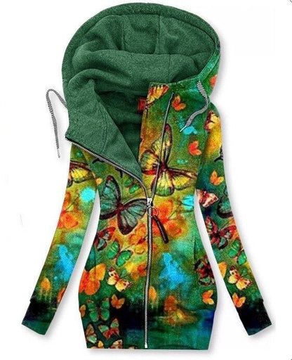 KS | Artistic asymmetric zip-up hoodie