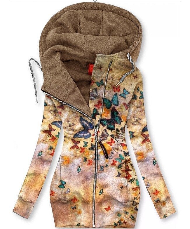 KS | Artistic asymmetric zip-up hoodie