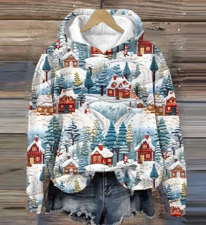 JO | Vintage Santa Hoodie with print