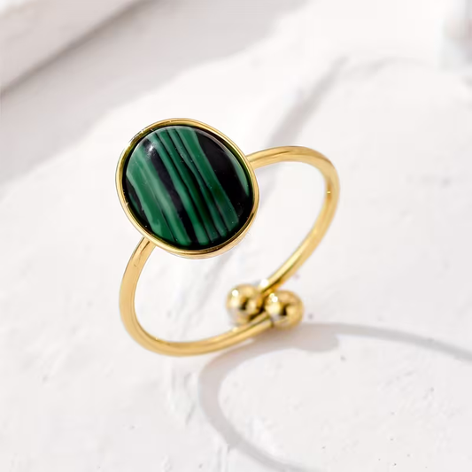 Malachite Oval Ring