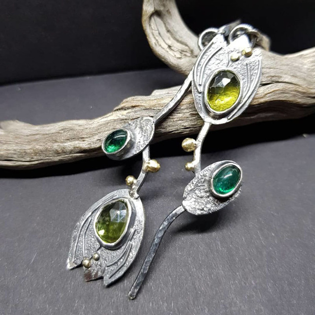 Vintage Handmade Silver Earring
