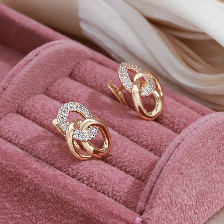 Delicate Artisan Gold Earring