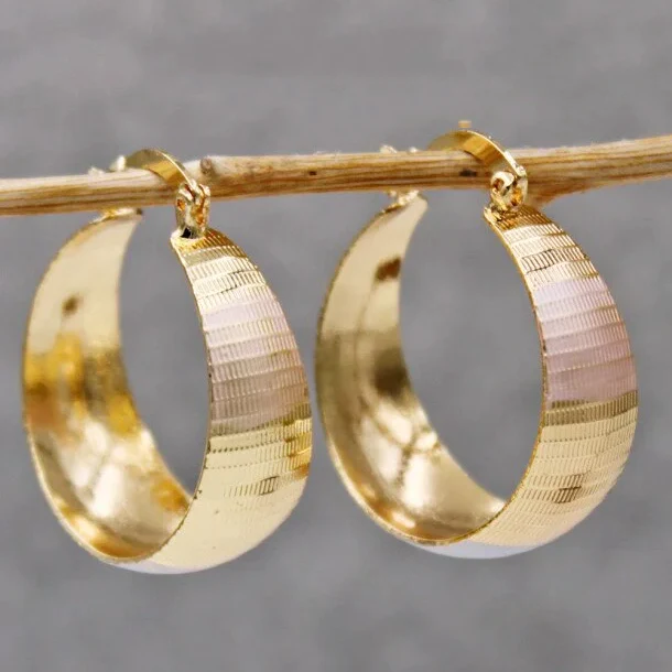 Delicate Artisan Gold Earring