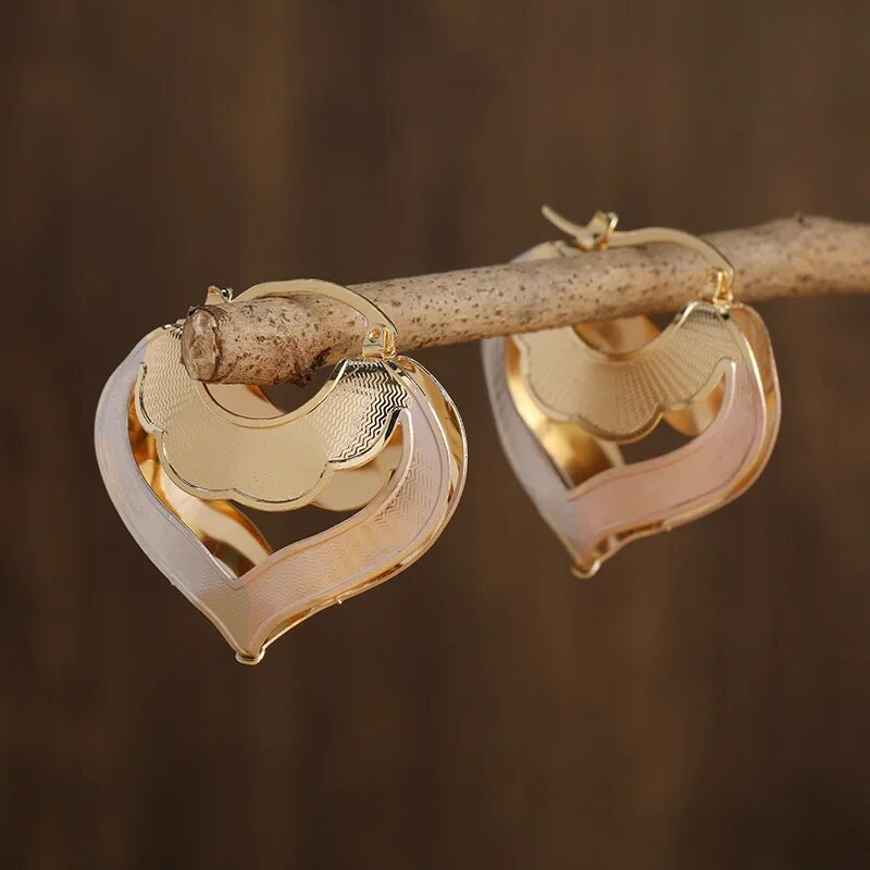 Delicate Artisan Gold Earring