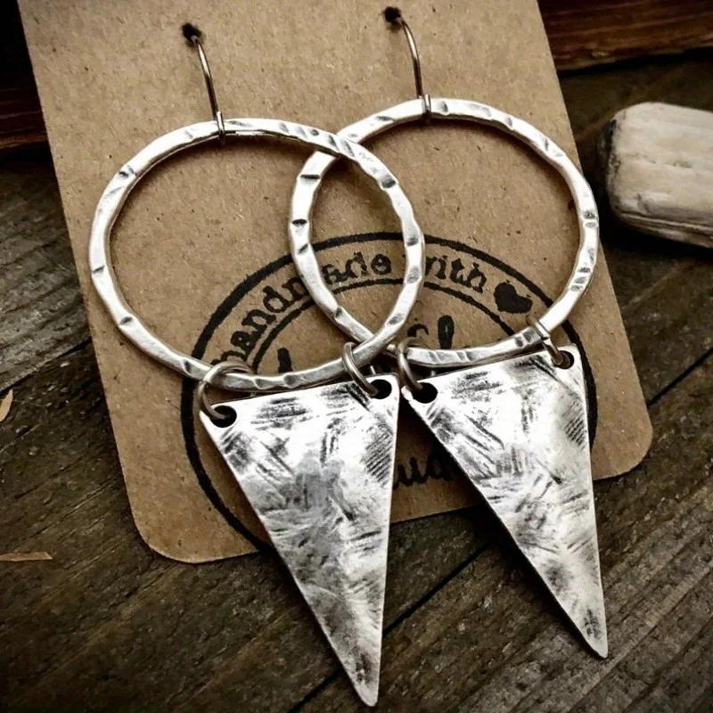 Vintage Handmade Silver Earring