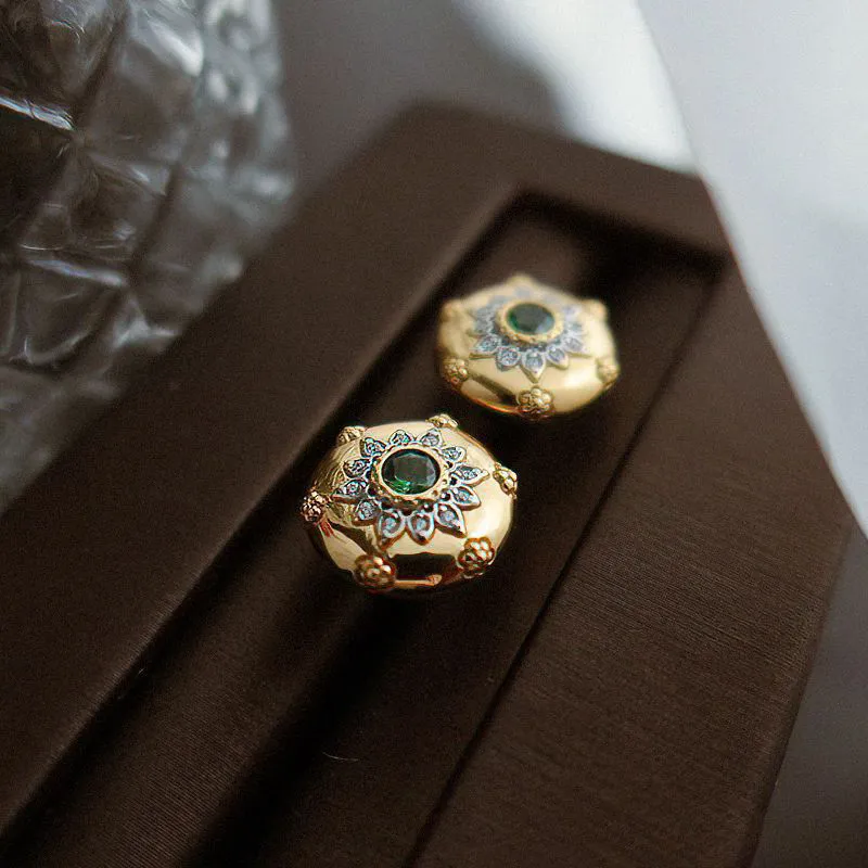 Delicate Artisan Gold Earring