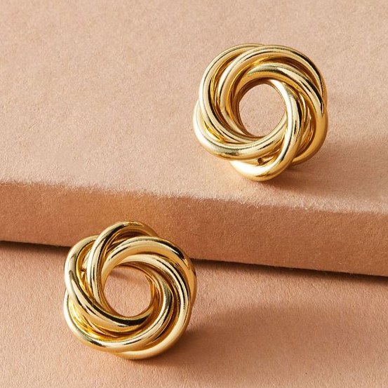 Delicate Artisan Gold Earring