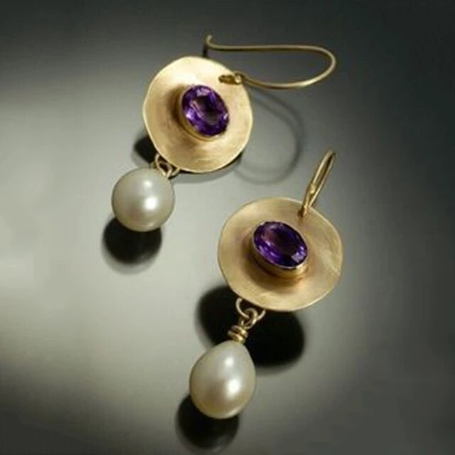 Vintage Handmade Gold Earring
