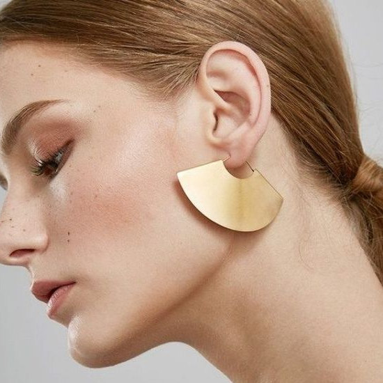 Delicate Artisan Gold Earring