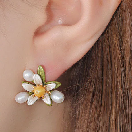 Delicate Artisan Pearl Earring