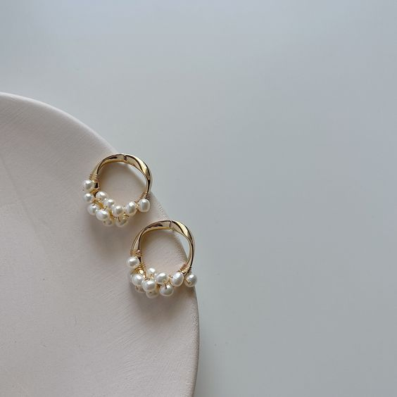 Delicate Artisan Pearl Earring