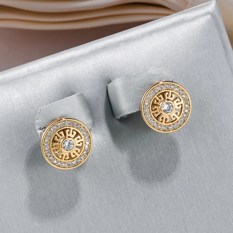 Delicate Artisan Gold Earring
