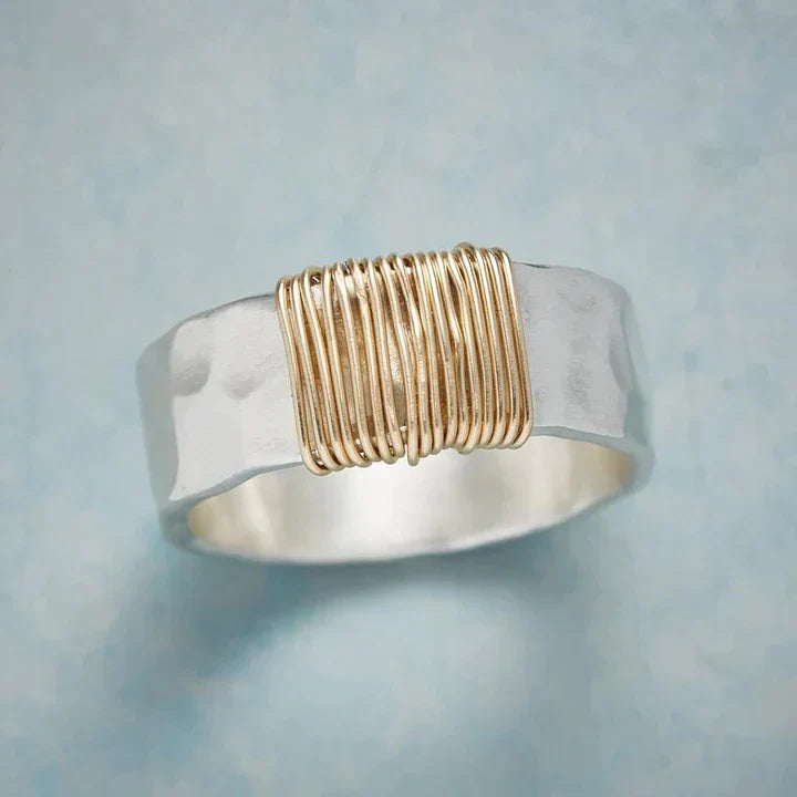 Delicate Artisan Gold Ring