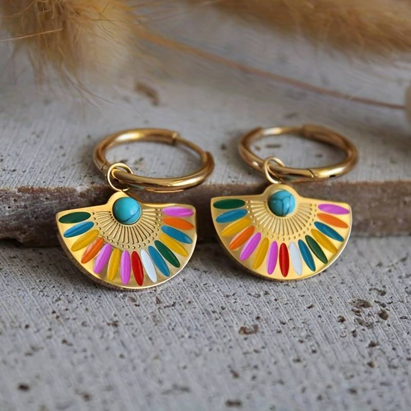 Delicate Artisan Gold Earring