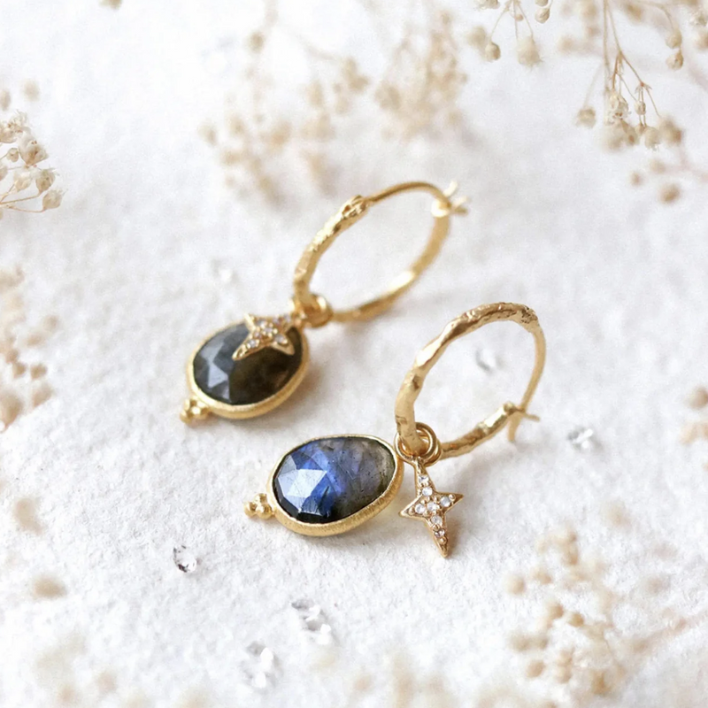 Vintage Handmade Gold Earring