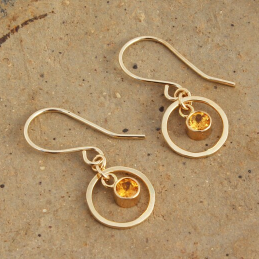 Delicate Artisan Gold Earring