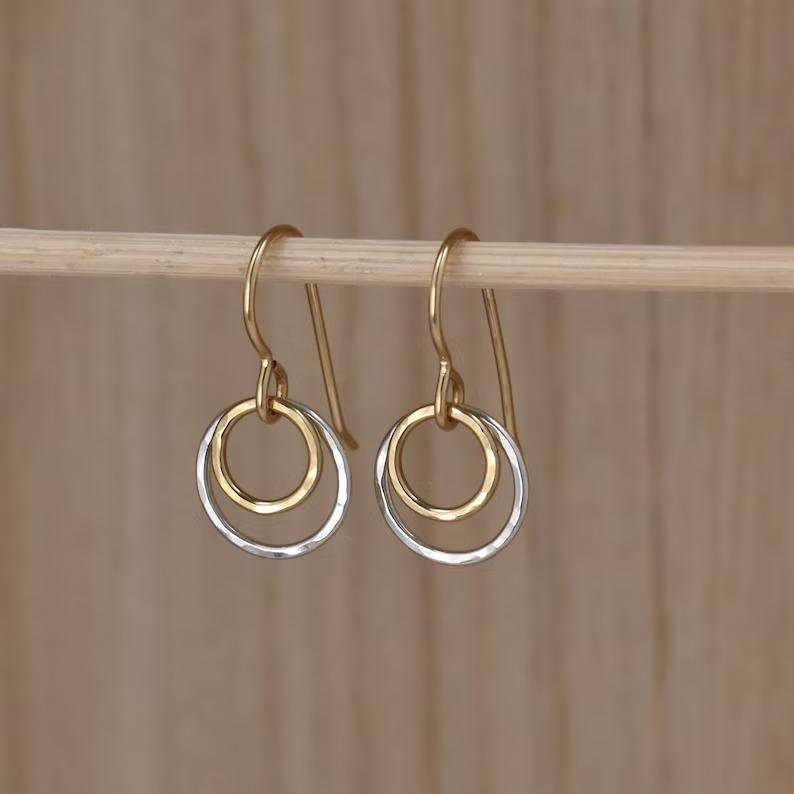 Vintage Handmade Gold Earring