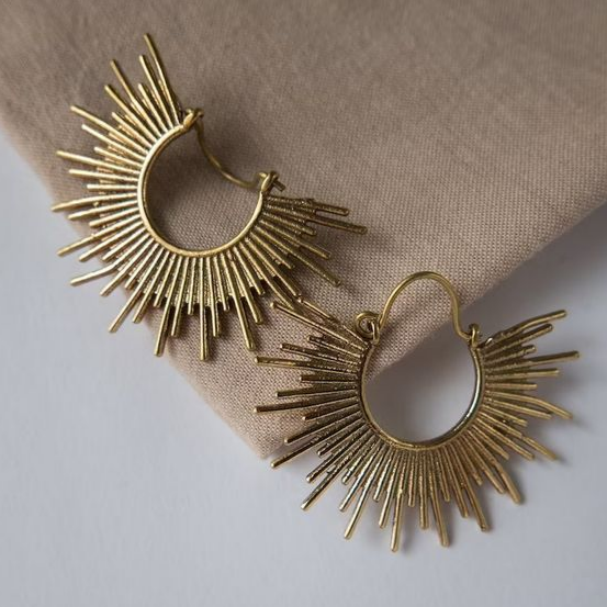 Delicate Artisan Gold Earring