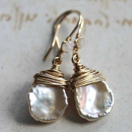Delicate Artisan Pearl Earring