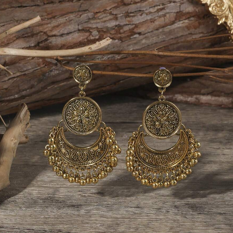 Delicate Artisan Gold Earring