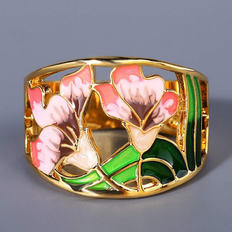 Delicate Artisan Gold Ring