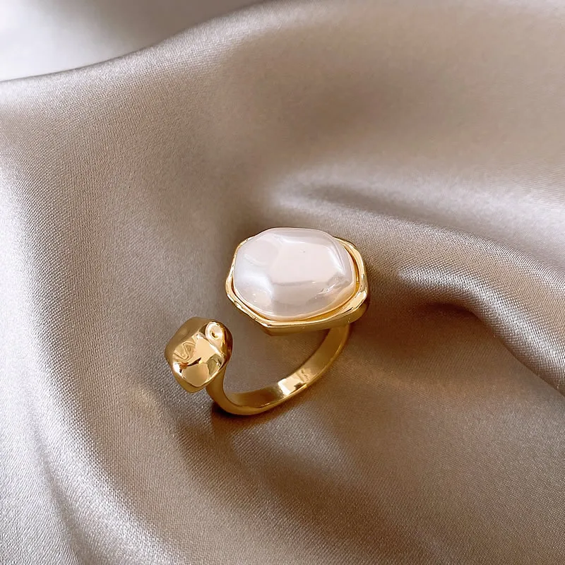 Delicate Artisan Pearl Ring