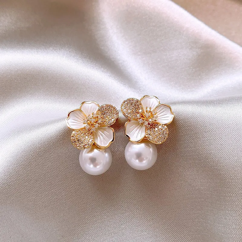 Delicate Artisan Pearl Earring