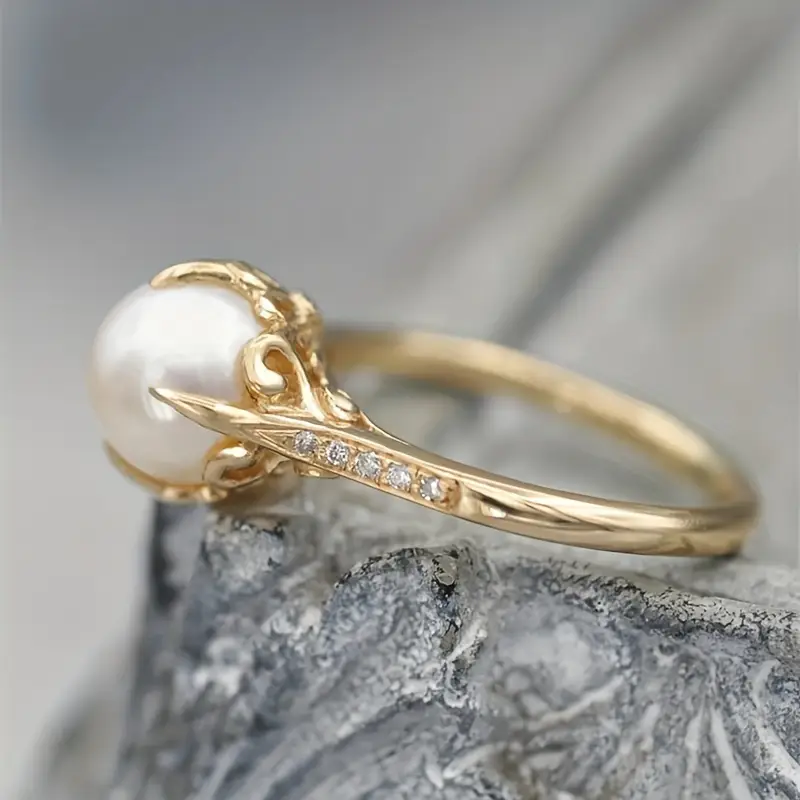 Delicate Artisan Gold Ring