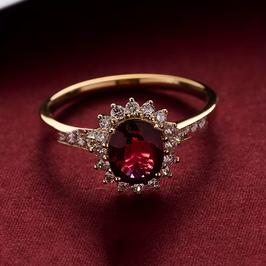 Ruby Blossom Ring