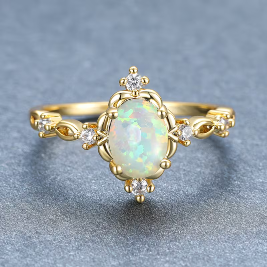 Opal Blossom Ring