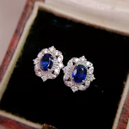 Sapphire Blossom Earrings