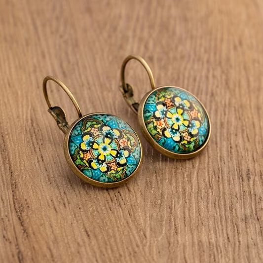 Floral Mosaic Earrings