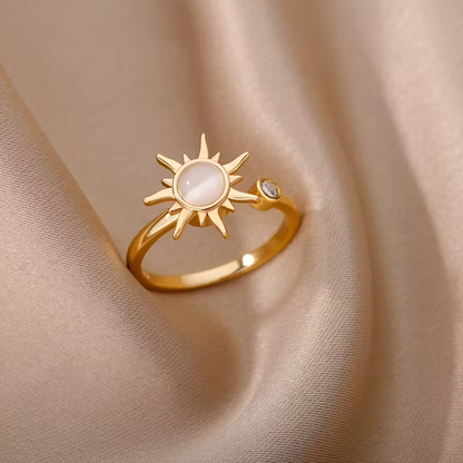 Sunbeam Moonstone Ring