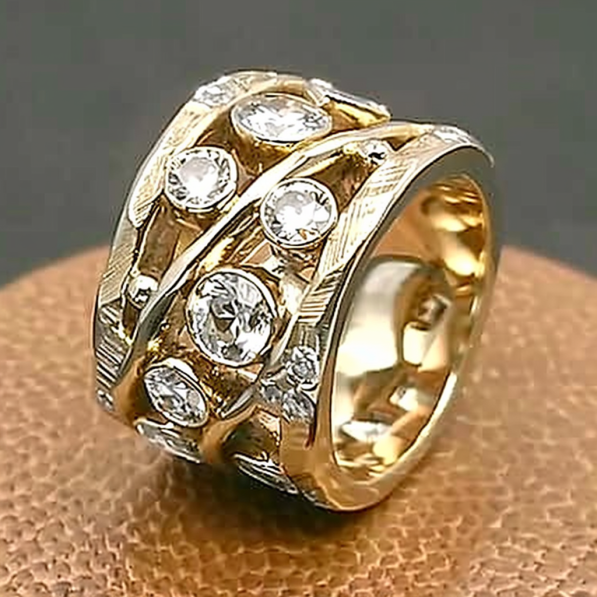 Delicate Artisan Gold Ring
