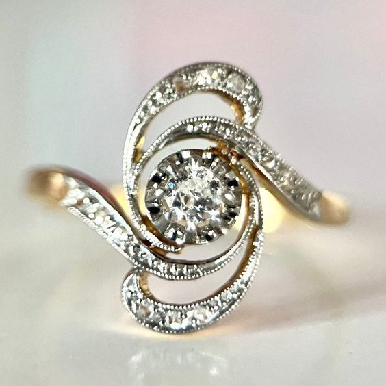 Delicate Artisan Gold Ring