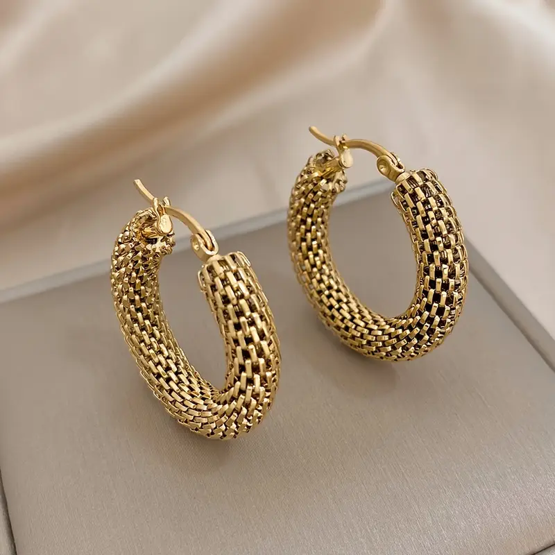 Vintage Handmade Gold Earring