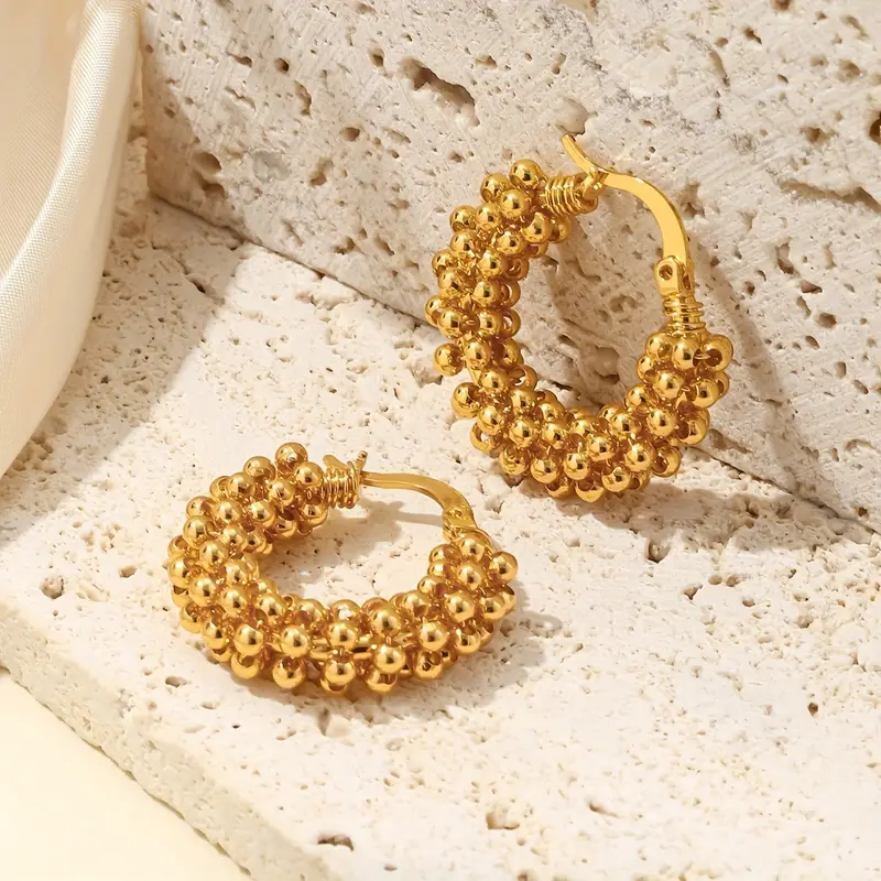 Vintage Handmade Gold Earring