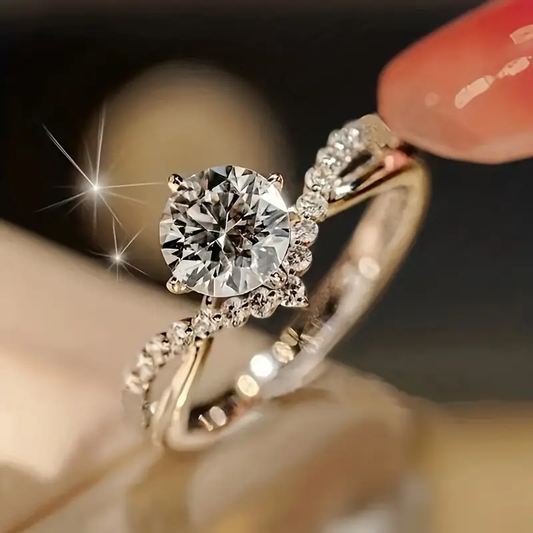 Exotic Crystal White Ring