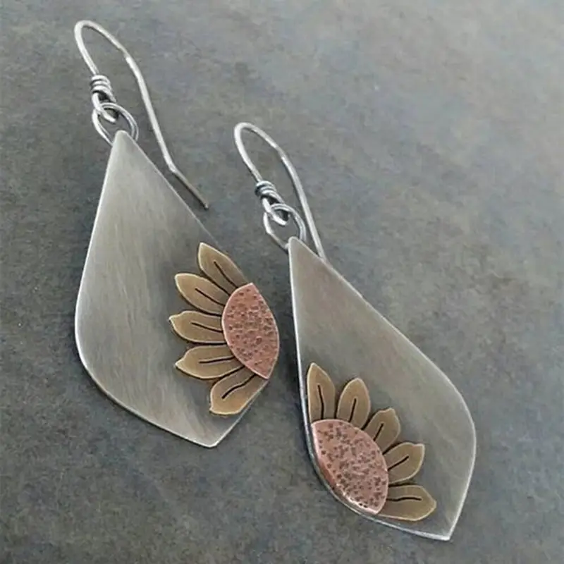 Vintage Sunflower Earrings