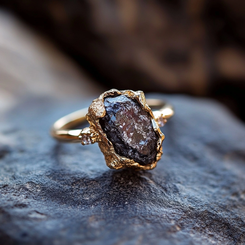 Delicate Artisan Gold Ring