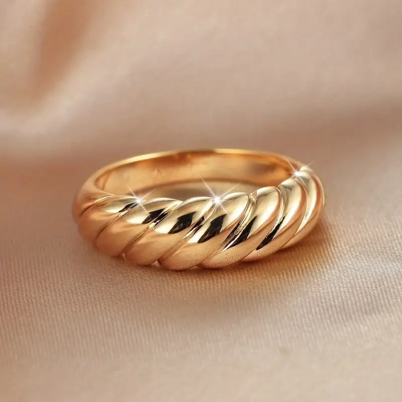 Delicate Artisan Gold Ring